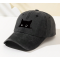 White Eye Cat Printed Cap