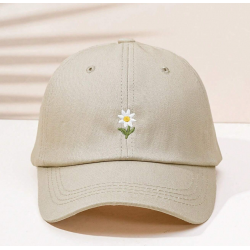 Embroidered Flower Baseball Cap