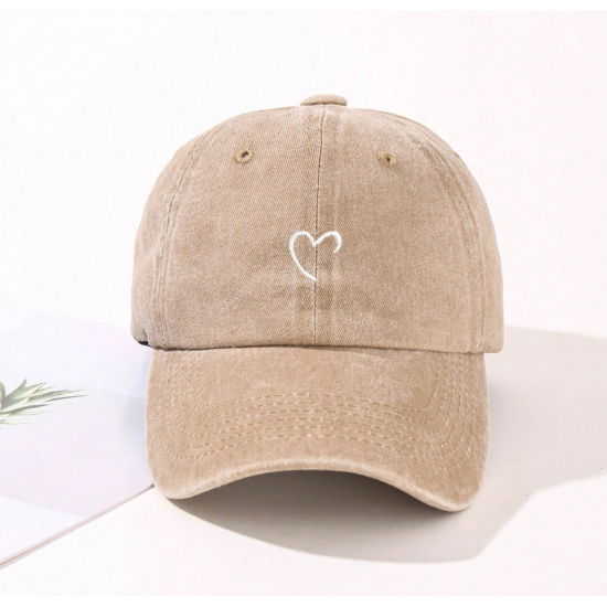 Heart Embroidered Baseball Cap Heart Embroidered Baseball Cap
