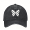 Black Polka Dot Butterfly Baseball Cap