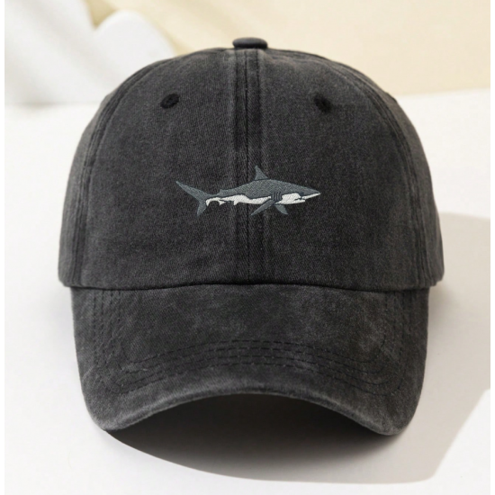 Baseball Cap With Shark Embroidery Baseball Cap With Shark Embroidery