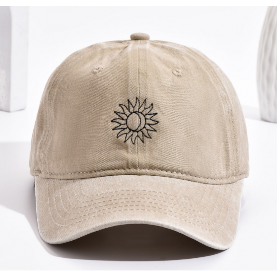 Unisex Sun & Moon Embroidered Baseball Cap Unisex Sun & Moon Embroidered Baseball Cap