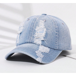 Women's Distressed Decor Baseball Cap