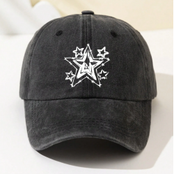 Hollow Star Print Fashionable Soft Top Baseball Cap,